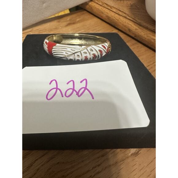 Sequin Nordstrom Multicolor Gold Tone Statement Enamel Bangle Bracelet # 222 - Picture 3 of 3